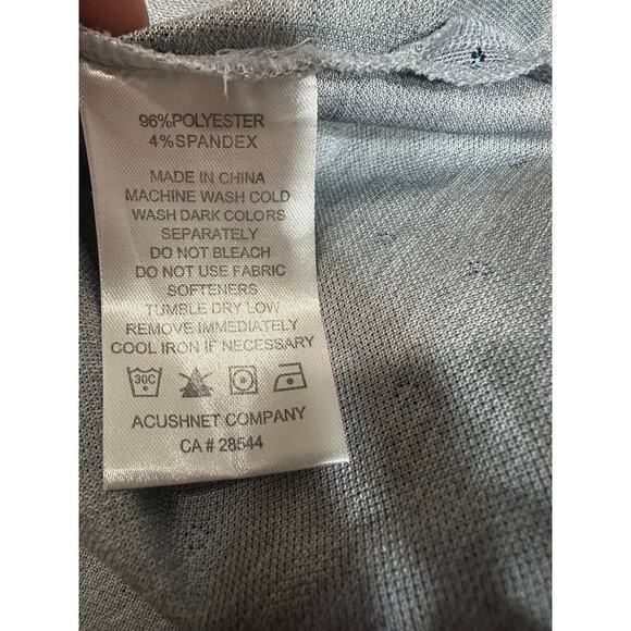 FootJoy Golf Polo Men XL Floral Pattern Gray Blue Luxury Glam Preppy Academia - Picture 8 of 11